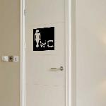 Exemple de stickers muraux: WC Dymo Hommes (Thumb)